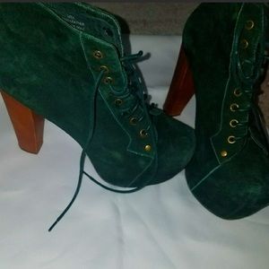 Forest green suede litas